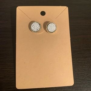 White Crystal Stud Earring